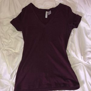 H&M burgundy V neck